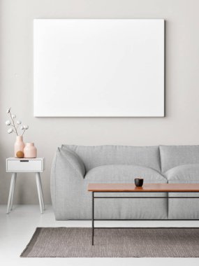 Poster duvar, oturma odası hipster arka plan, 3d render, 3d çizim üzerinde yukarı alay