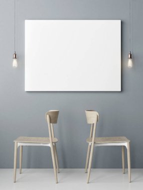 Poster duvar, oturma odası hipster arka plan, 3d render, 3d çizim üzerinde yukarı alay