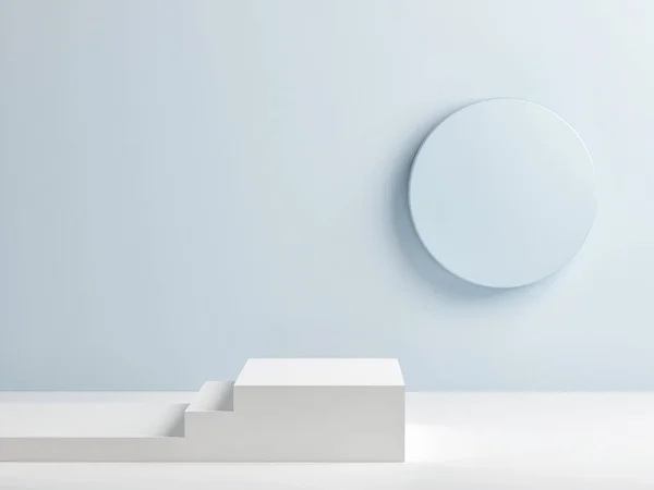 抽象的な部屋 での表彰台をレンダリング イラストレーション — ストック写真