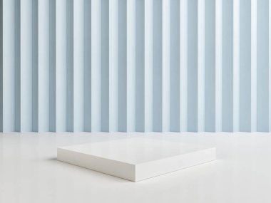 Soyut kazanan podyum odası, 3D resim, 3D resim