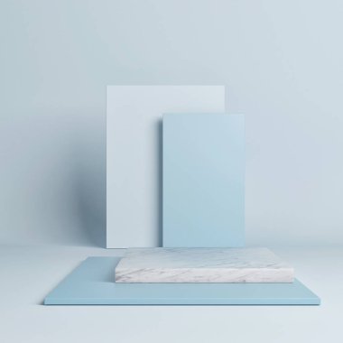 Soyut geometrik maket podyum, 3d illüstrasyon