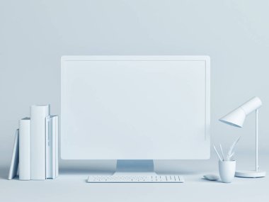 En az tasarım kavramı, 3D çizim bilgisayar mock