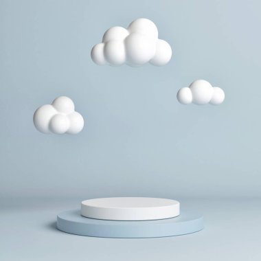 Alay kaide, soyut kazanan podyum geometri kavramı, 3d render, 3d illüstrasyon