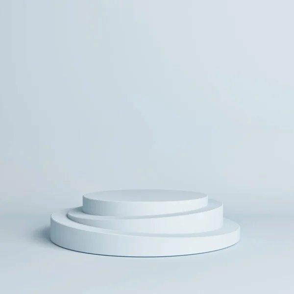 受賞者 青い背景の台座構成 3Dレンダリング 3Dイラスト — ストック写真