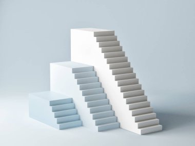 Ürün sunumu için podyumu modelleyin, soyut sahne mavi arkaplan, 3d görüntüleme, 3d illüstrasyon