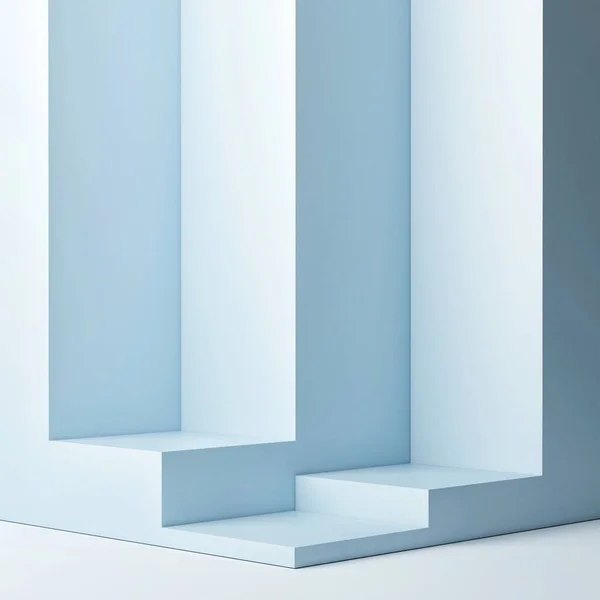 Abstrakt Geometriskt Podium För Produktpresentation Render Illustration — Stockfoto