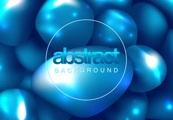 Abstract background with 3d spheres cluster — Stock Vector