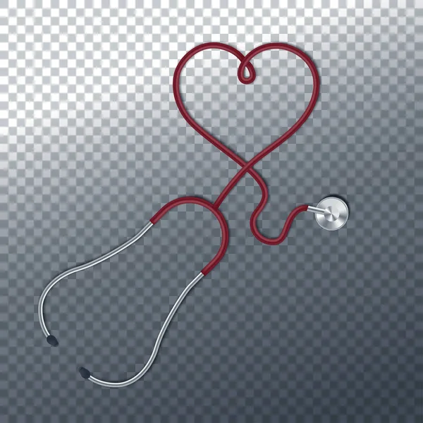 Medizinische Vektor Hintergrund mit Stethoskop. Stethoskop medizinisch, Stethoskopausrüstung, Medizin-Stethoskop-Illustration — Stockvektor