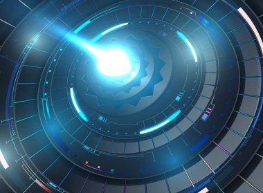 Koyu arka plan vektör çizim üzerinde yenilikçi sanal kullanıcı arabirimleri ile fütüristik soyut şablonu