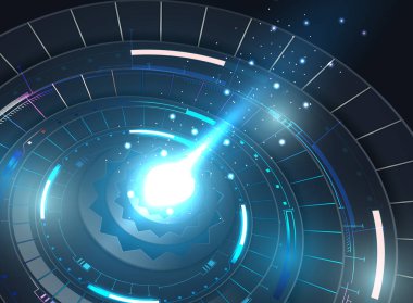 Soyut daire teknolojisi kavramı. Devre kartı, yüksek bilgisayar renkli arka plan