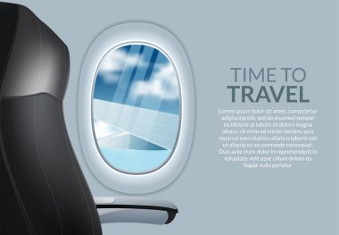 Uçak penceresinden güzel gün doğumu