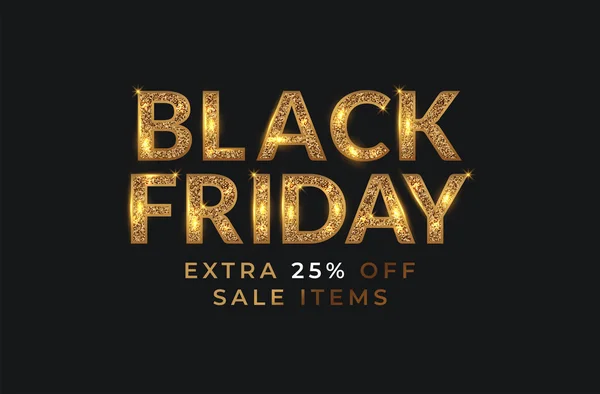 Vector black friday sale banner layout design — Stock Vector