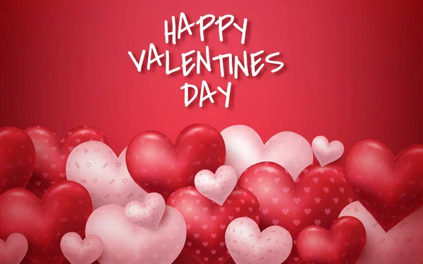 Színes puha és sima Valentine Hearts. Vektoros illusztráció — Stock Vector