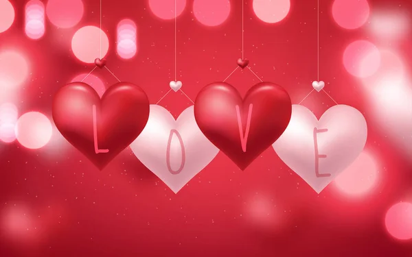 Красочные и гладкие сердечки Валентины. Векторная иллюстрация — стоковый вектор