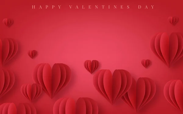 День Святого Валентина серця векторний фон. Щасливий день валентинки вітальних листівок дизайн банера. Векторні ілюстрації — стоковий вектор