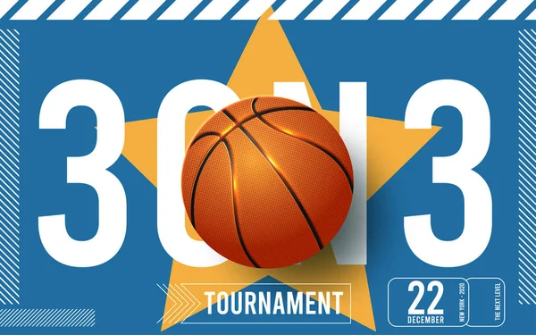 Basketball tournament posters, flyer with basketball ball - template vector design. Vector illustration