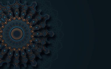 Doğu tarzında dekoratif unsurları olan dekoratif bir arka plan. Vektör illüstrasyonu