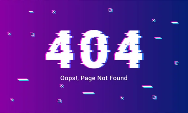Fehlerkonzept 404 Fehlerseite Nicht Gefunden — Stockvektor