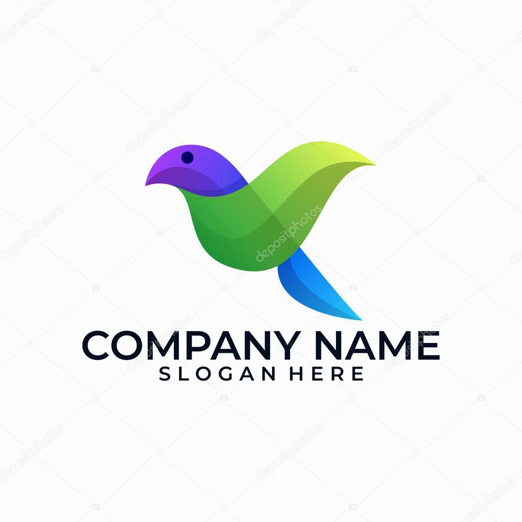 Abstract Designs bird illustration vector template. Suitable for Creative Industry, Multimedia, entertainment, Educations, Shop, and any related business