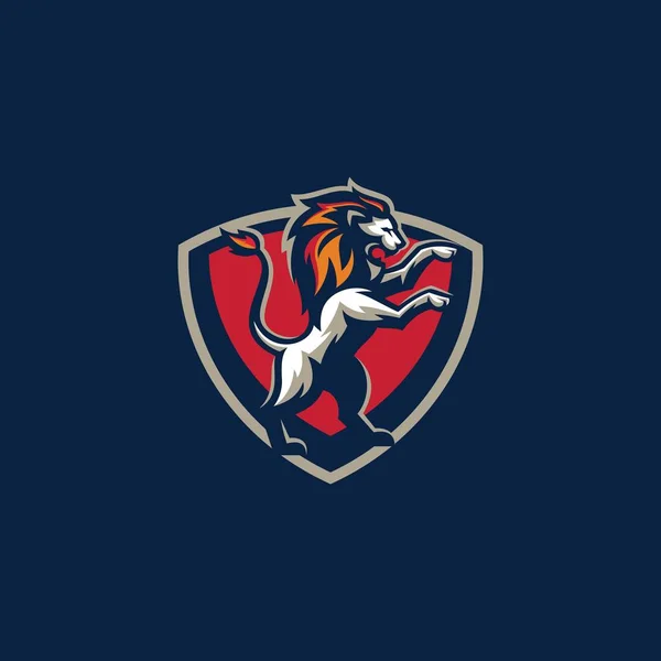 Αθλητισμός λιοντάρι πρωτάθλημα σχεδιασμό εικονογράφηση διάνυσμα πρότυπο — Διανυσματικό Αρχείο