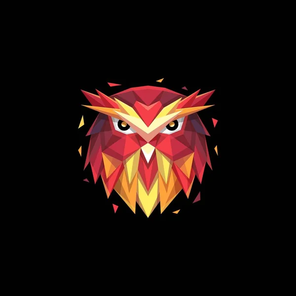 Abstracte hoofd Owl illustratie vector sjabloon — Stockvector