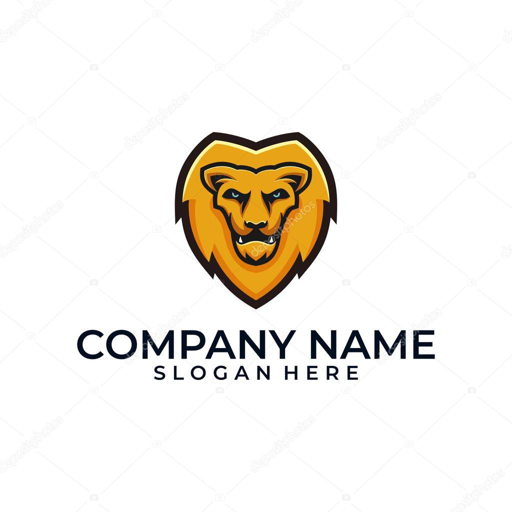Abstract Head Lion Colorful Design Illustration Vector Template. Suitable for Creative Industry, Multimedia, entertainment, Educations, Shop, and any related business