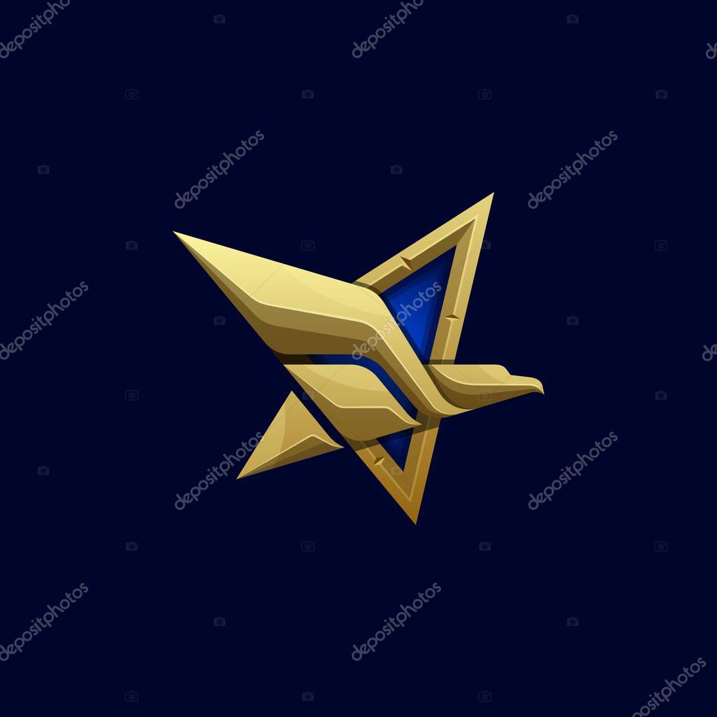 Abstract Stars Eagle illustration vector template. Suitable for Creative Industry, Multimedia, entertainment, Educations, Shop, and any related business
