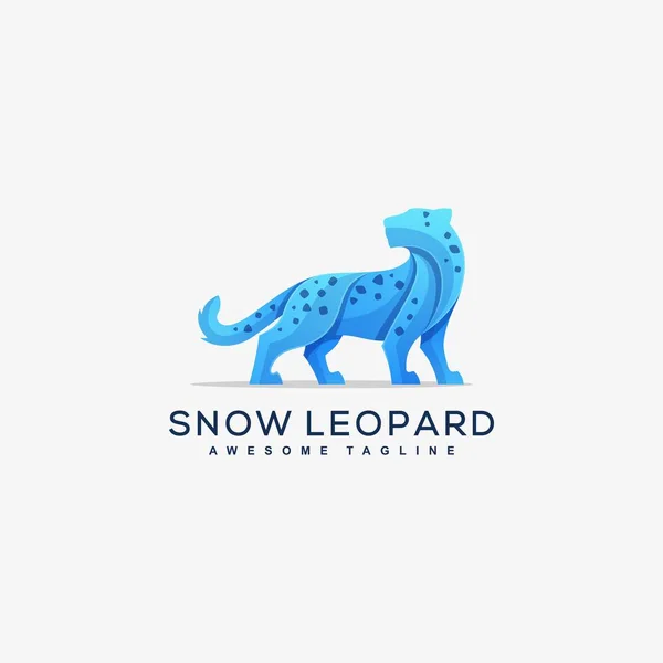 Abstract Snow Leopard Concept illustration vector Template — Stock Vector