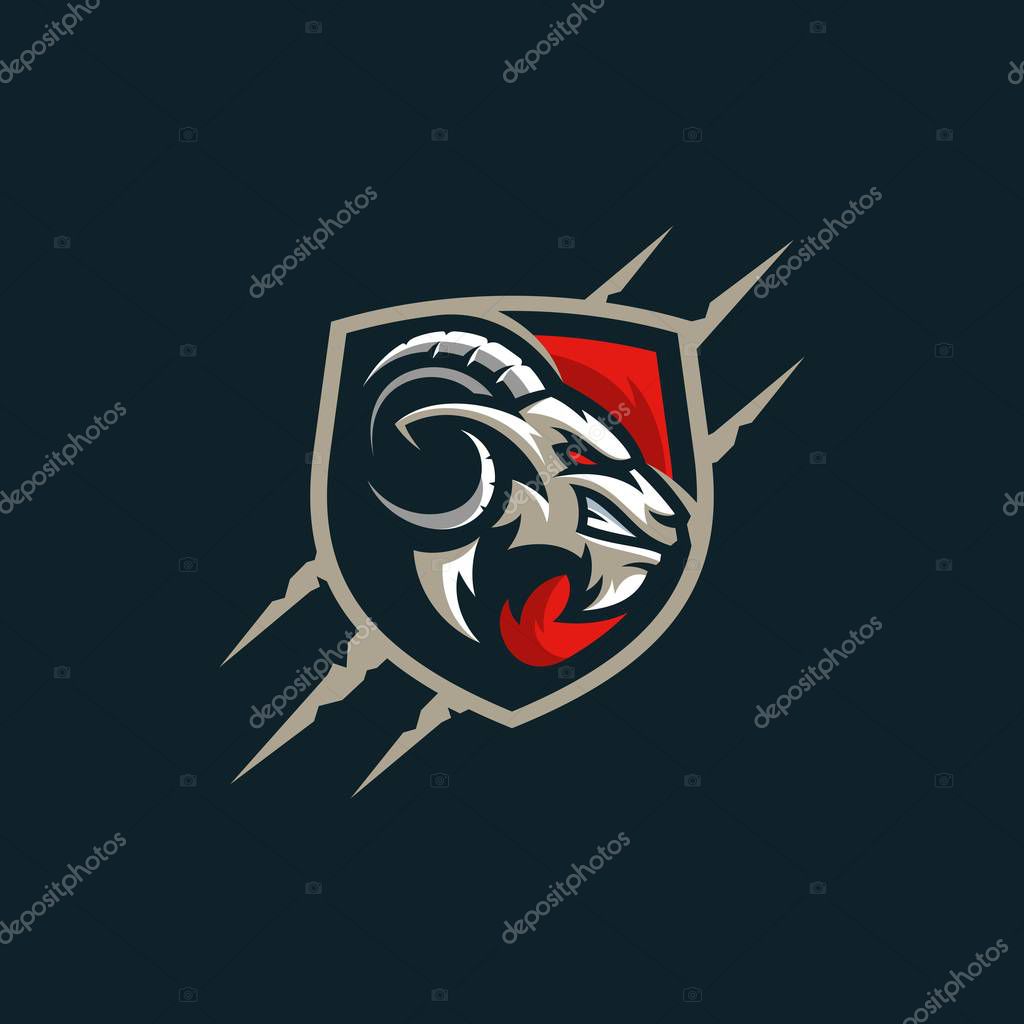 Abstract Goat RAM Concept illustration vector Design template. Suitable for Creative Industry, Multimedia, entertainment, Educations, Shop, and any related business