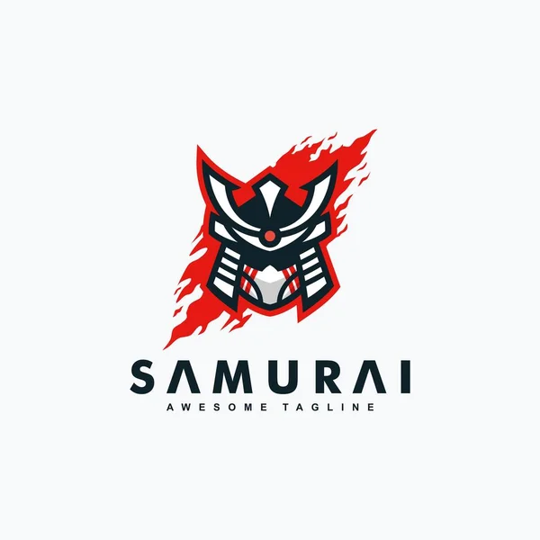 Abstrato Samurai conceito ilustração vetor Design template — Vetor de Stock