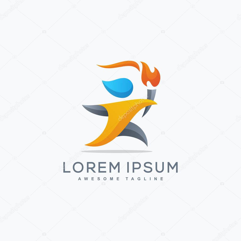 Abstract Olympic illustration vector Design template. Suitable for Creative Industry, Multimedia, entertainment, Educations, Shop, and any related business