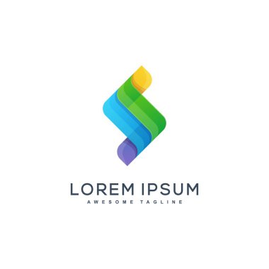 Soyut mektup illüstrasyon vektör tasarım şablonu