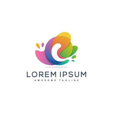 Akış illüstrasyon vektör şablonu