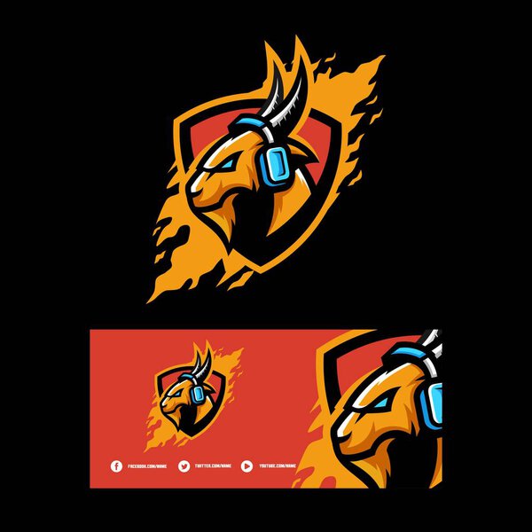 Козий векторный шаблон
