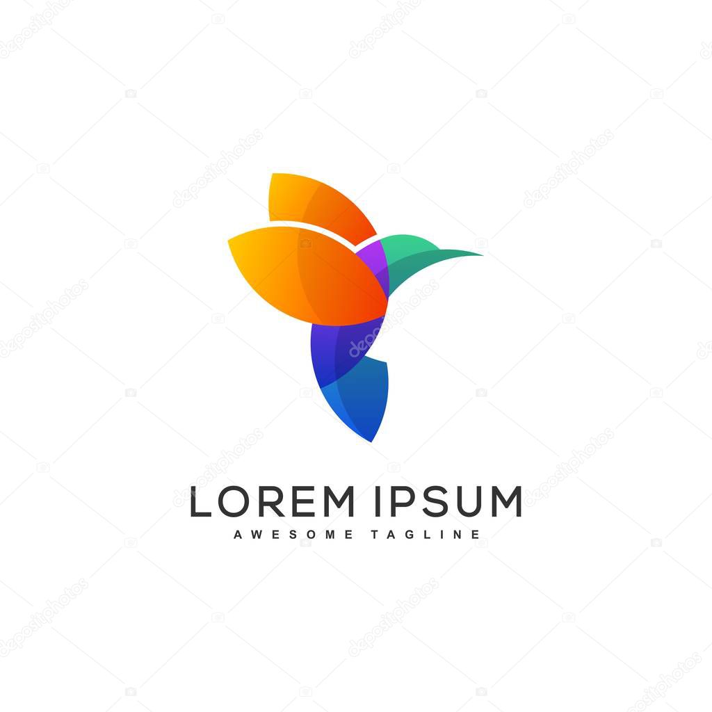 Hummingbird Concept illustration vector template. Suitable for Creative Industry, Multimedia, entertainment, Educations, Shop, and any related business