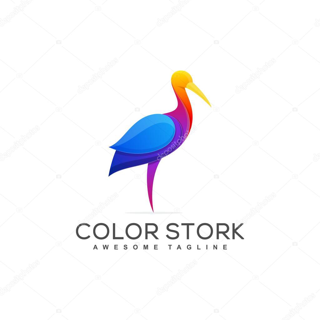 Stork Concept illustration vector template. Suitable for Creative Industry, Multimedia, entertainment, Educations, Shop, and any related business