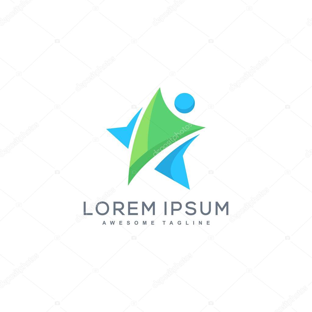 Start People Concept illustration vector Design template. Suitable for Creative Industry, Multimedia, entertainment, Educations, Shop, and any related business