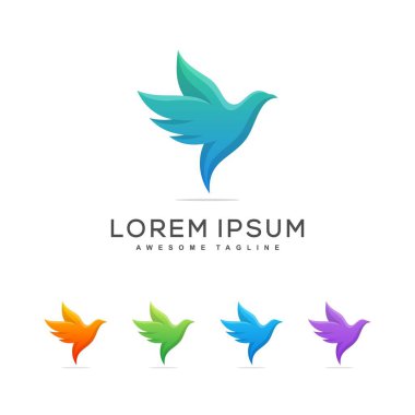 Dove illüstrasyon vektör tasarım şablonu