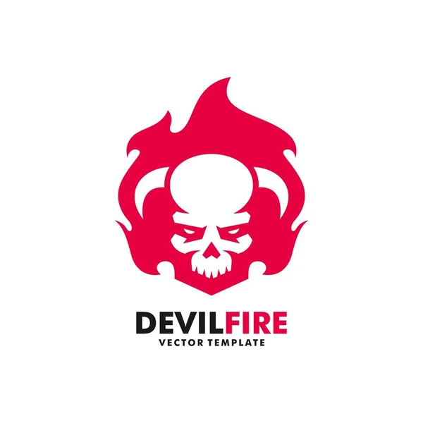 Vecteur d'illustration Devil Fire Modèle de conception — Image vectorielle
