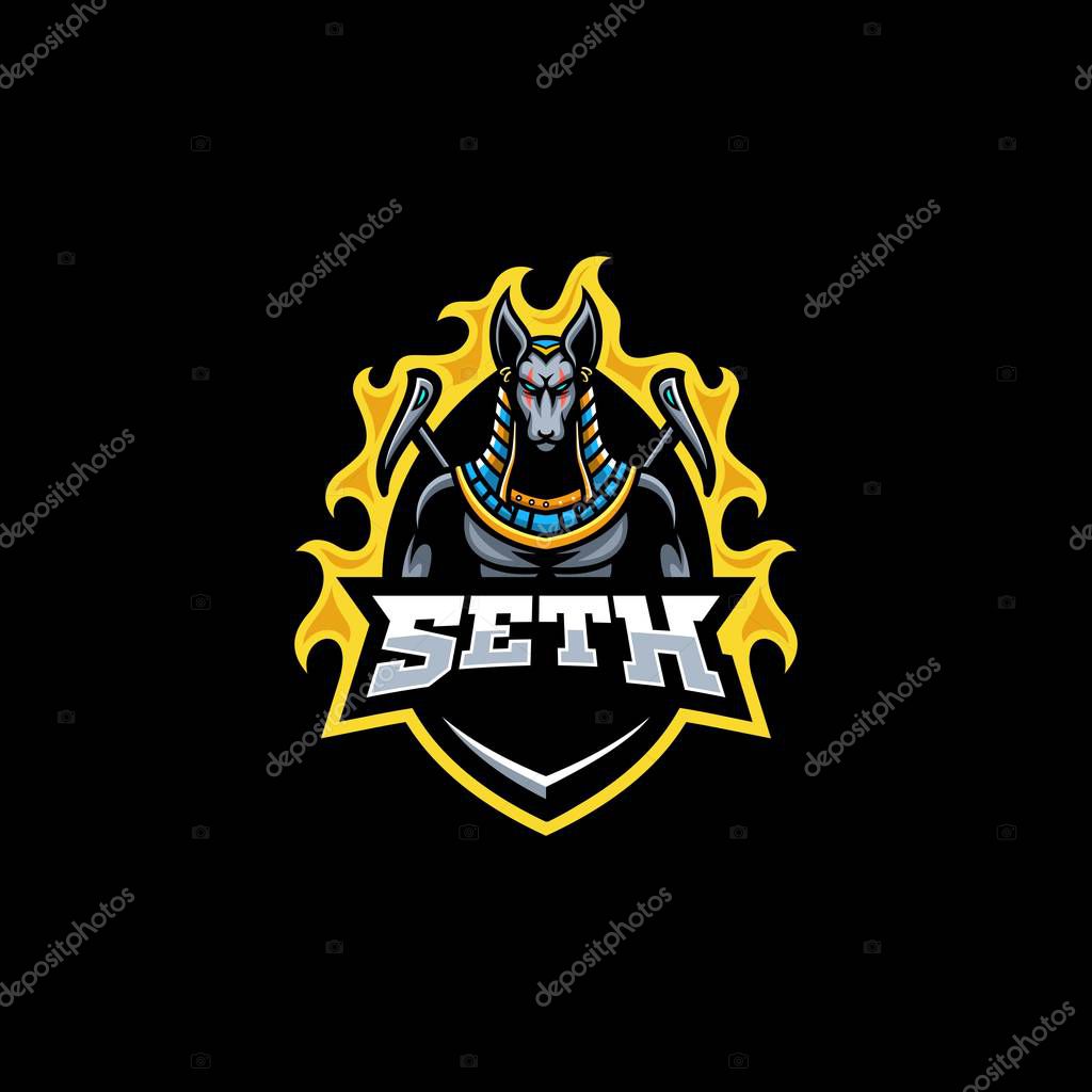 Anubis illustration Design vector template. Suitable for Creative Industry, Multimedia, entertainment, Educations, Shop, and any related business