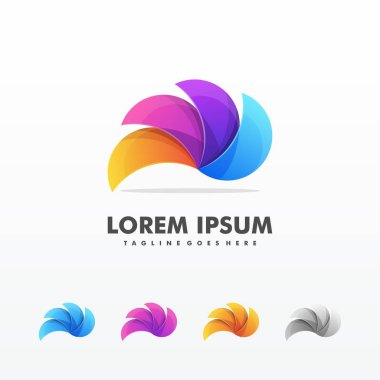 Bükülmüş illüstrasyon vektör şablonu