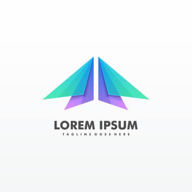 Kağıt Uçak illüstrasyon vektör şablonu