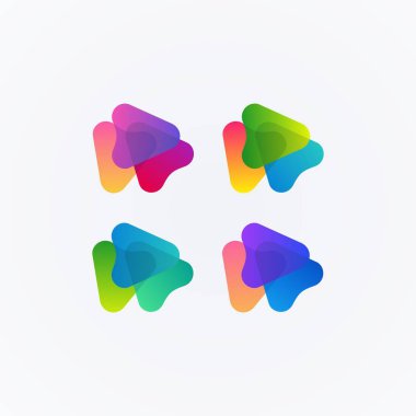 Renkli oyun logo tasarım vektör şablonu. Yaratıcı sosyal lider Ödülü logotype kavramı simgesi