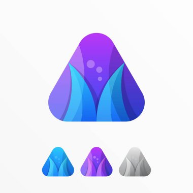 Medya iletişim logosu soyut sembol vektör şablonu