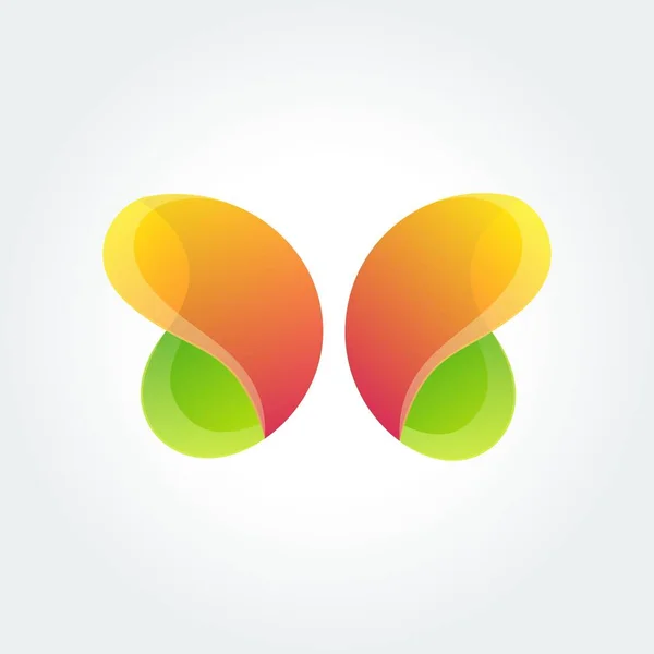 Elemento de diseño del logotipo vectorial. Mariposa, creativa — Vector de stock