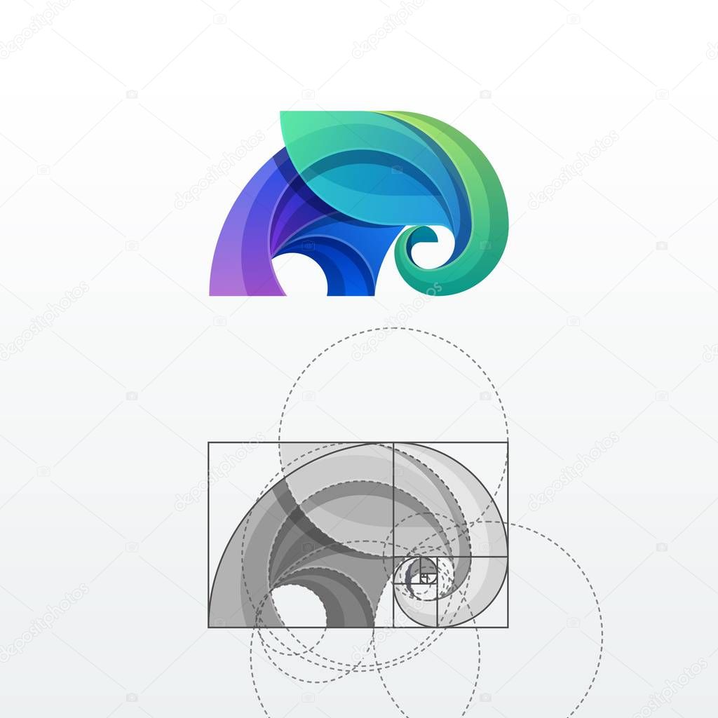 Elephant Abstract Vector Logo Template