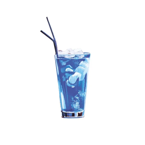 Menu Gelo Barra Limão Vodka Cocktail — Fotografia de Stock