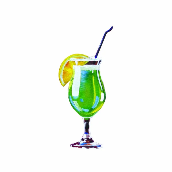 Cocktail Vodka Limone Bar Ghiaccio Menu — Foto Stock