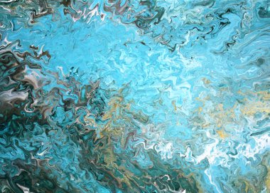 Renkler birbiriyle örtüşür ve soyut bir çizim oluşturur