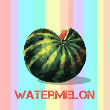 Yağlı boya karpuz sanatı